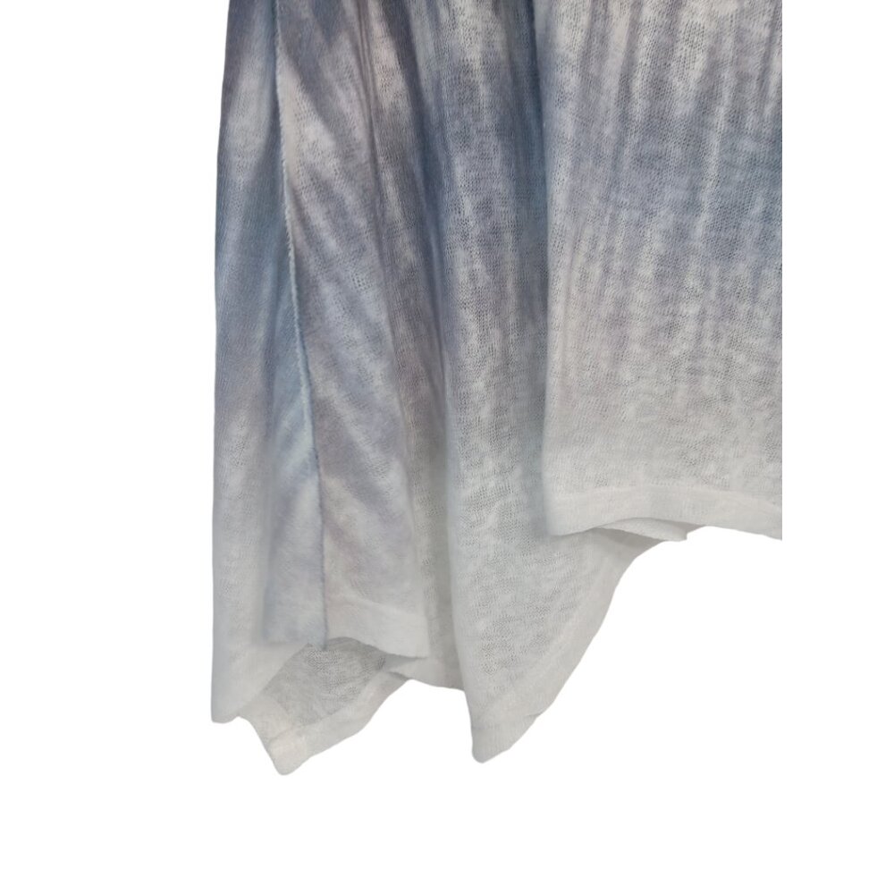 Women's Short Sleeve Tie-Dyed Tunic Top-MEDIUM-Casual Loose Fit-Long- Semi-Sheer - Picture 4 of 10